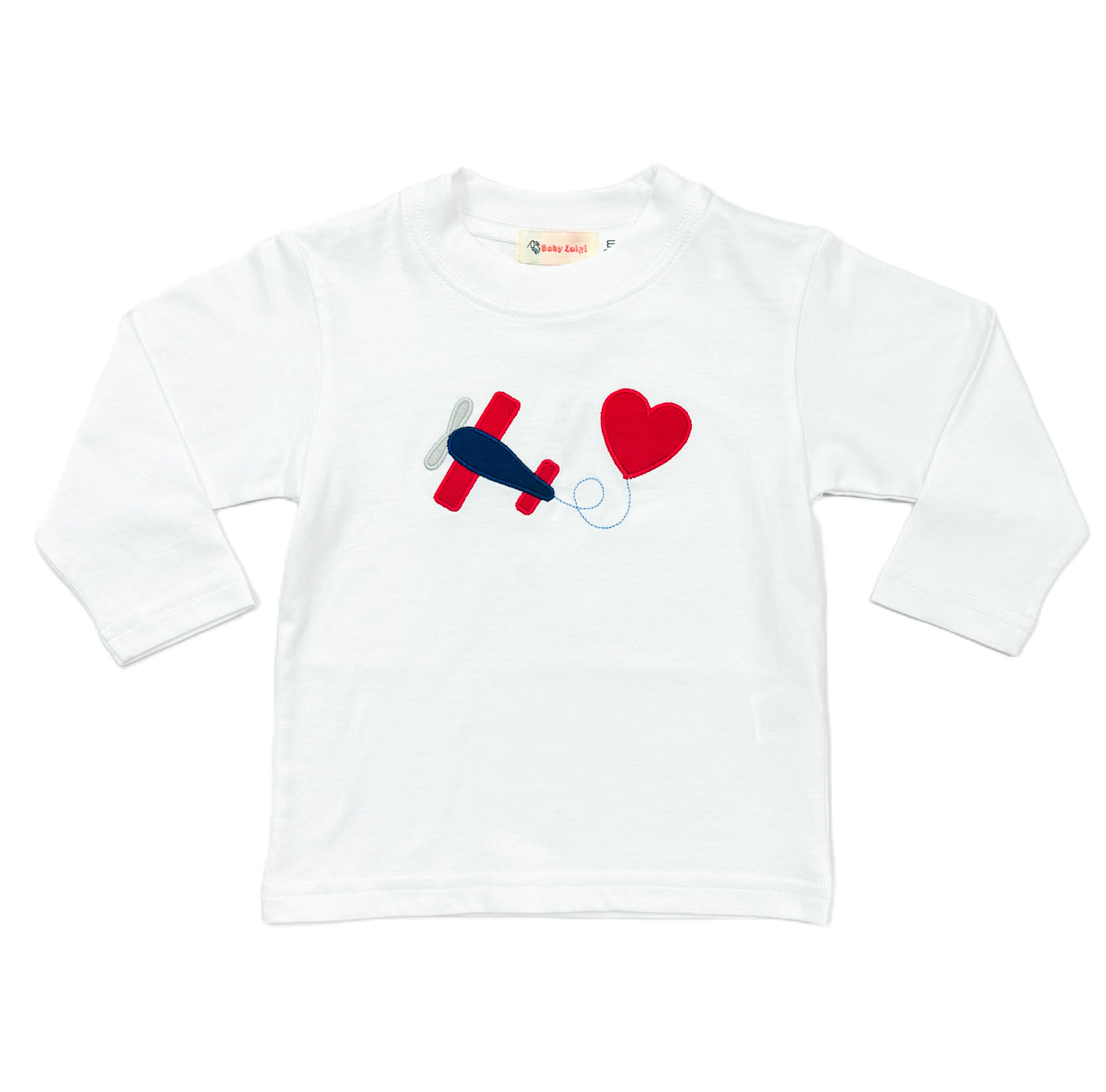 Luigi L/S Boy Heart Airplane Shirt