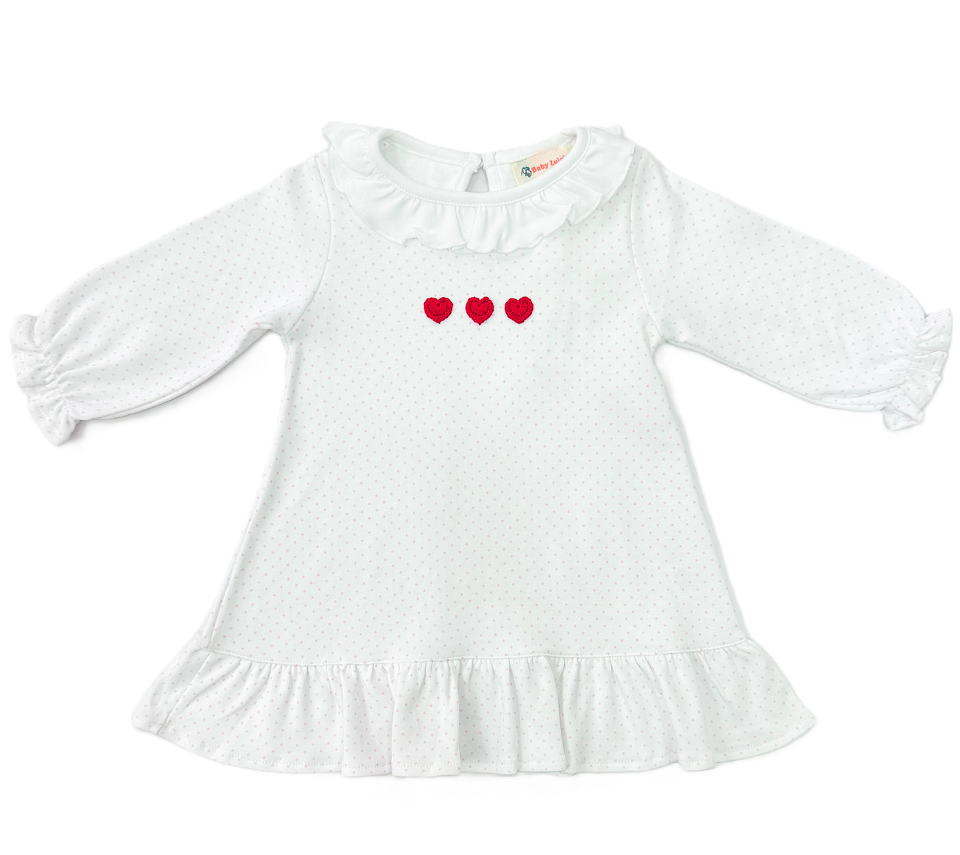 Luigi L/S Crochet Hearts Dress