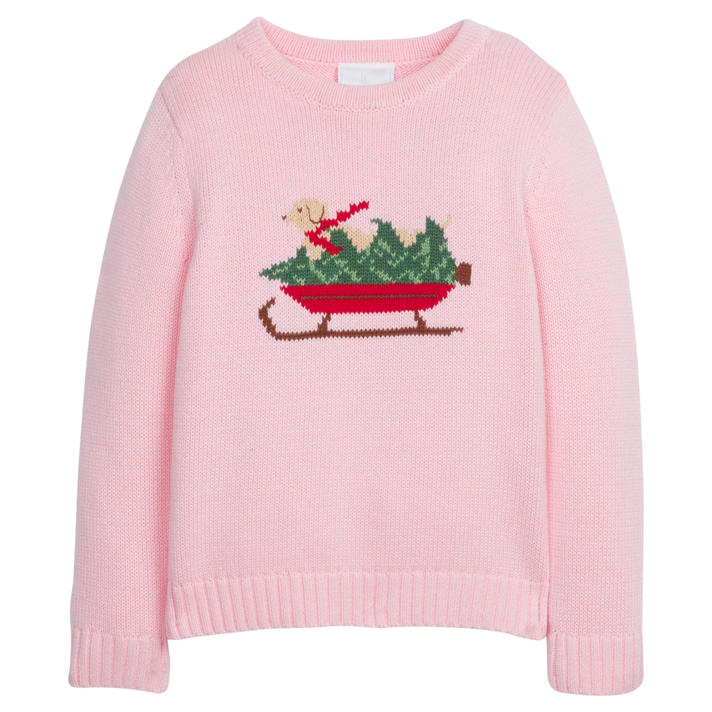 LE Intarsia Sweater Pink Holiday Lab