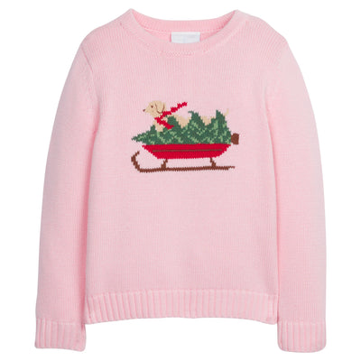 LE Intarsia Sweater Pink Holiday Lab