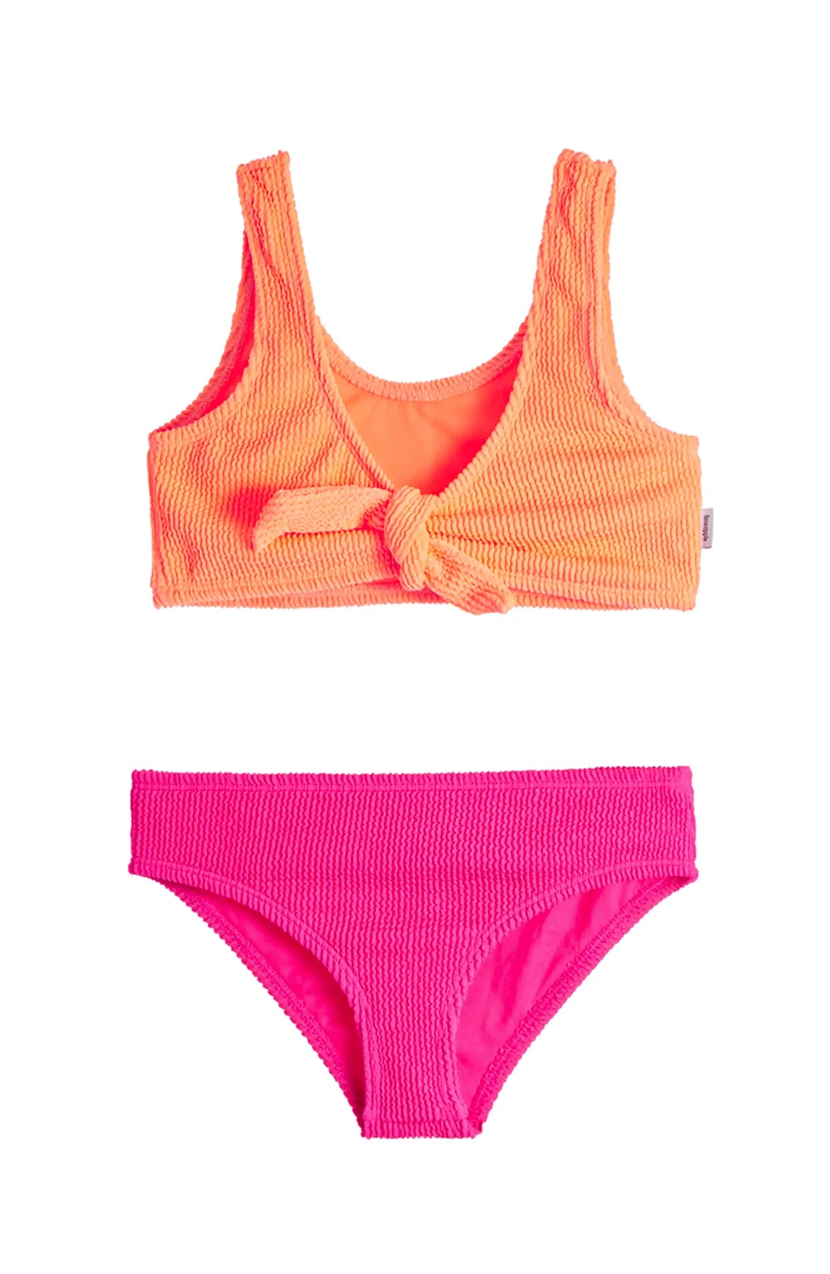 Izy Crinkle Tie Front Bikini in Watermelon Lipstick