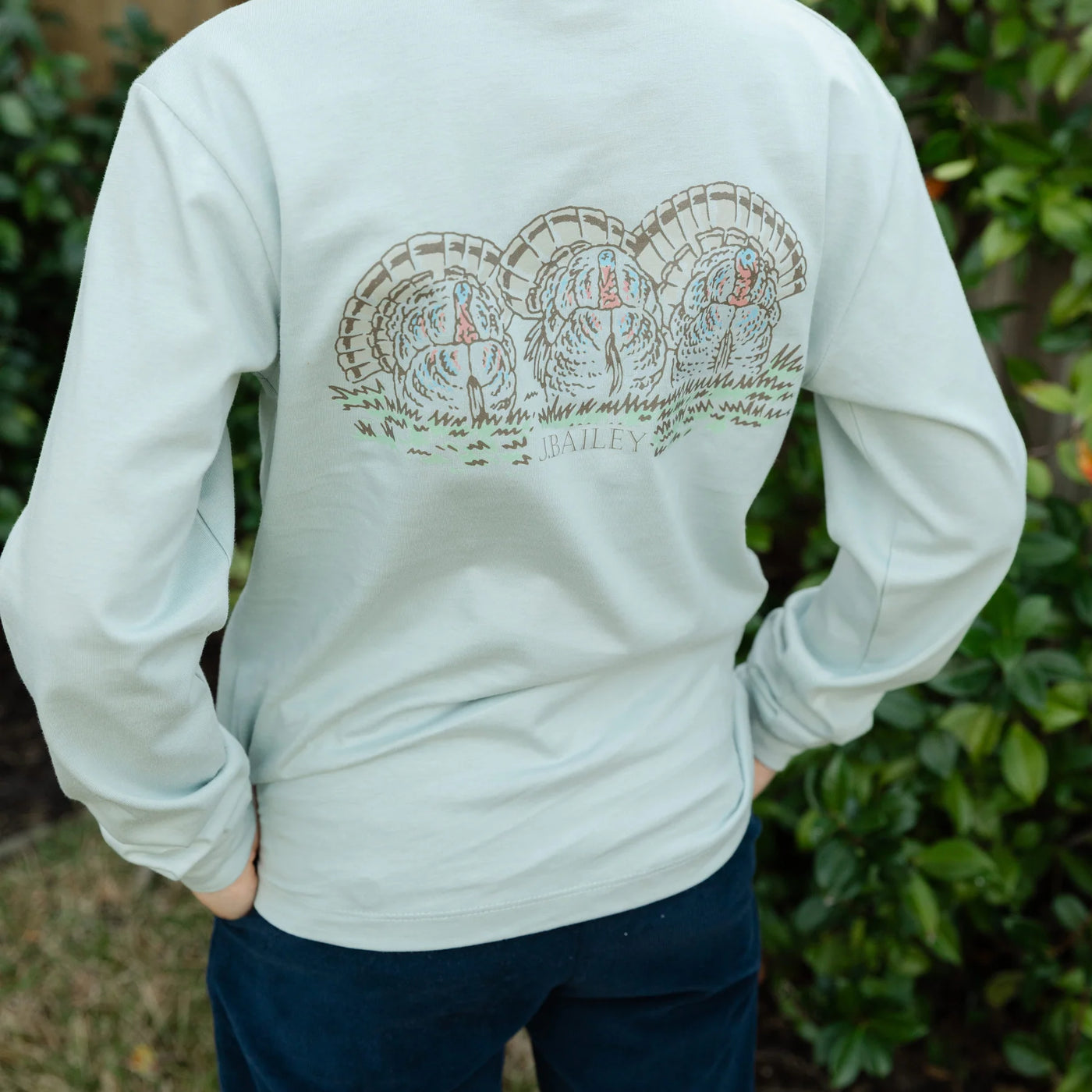 L/S Logo Tee Sage - Turkey