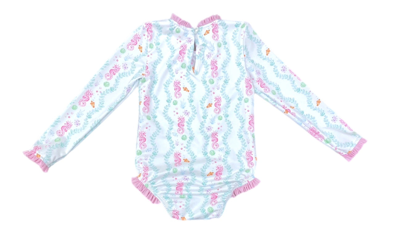 J&L Leighton 1pc Rash Swim Seahorse