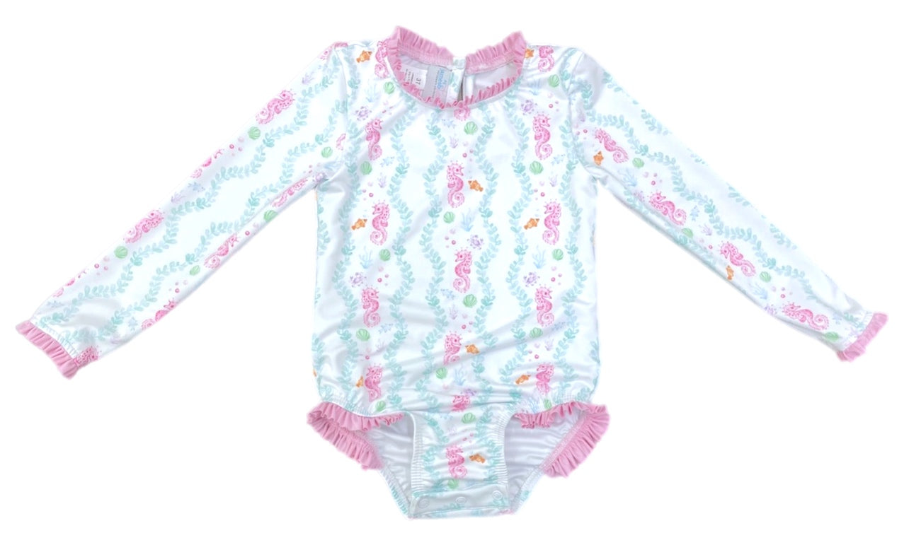 J&L Leighton 1pc Rash Swim Seahorse