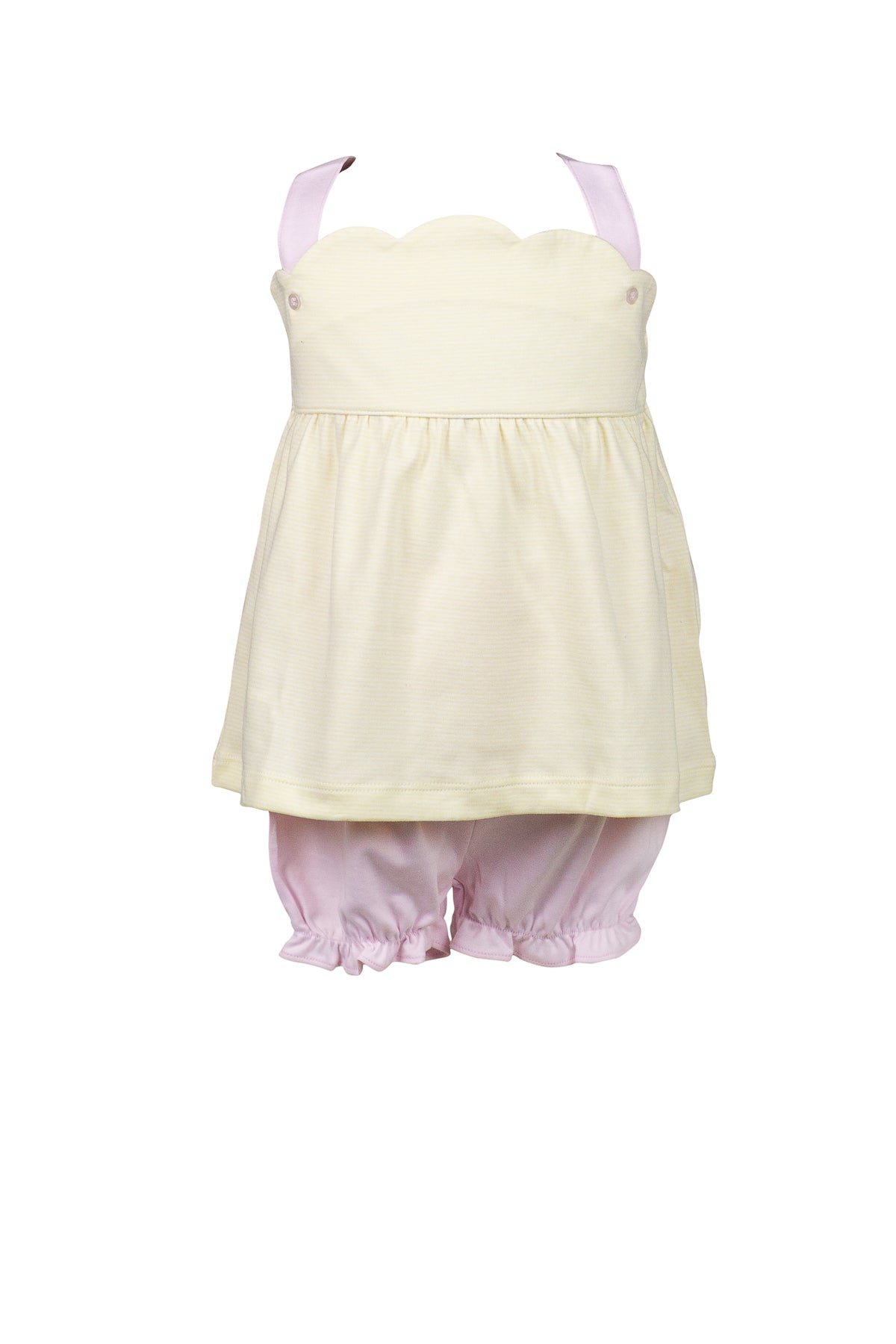 Proper Peony Yellow Stripe Bloomer Set **PRE-SALE**