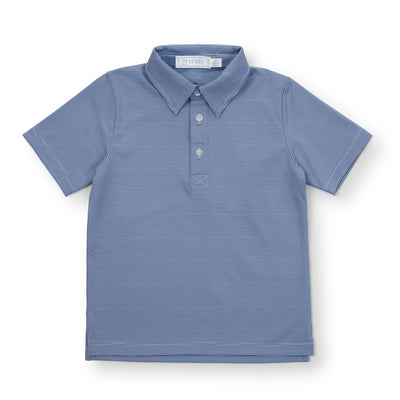 Will Boys' Performance Polo - Blue Stripes