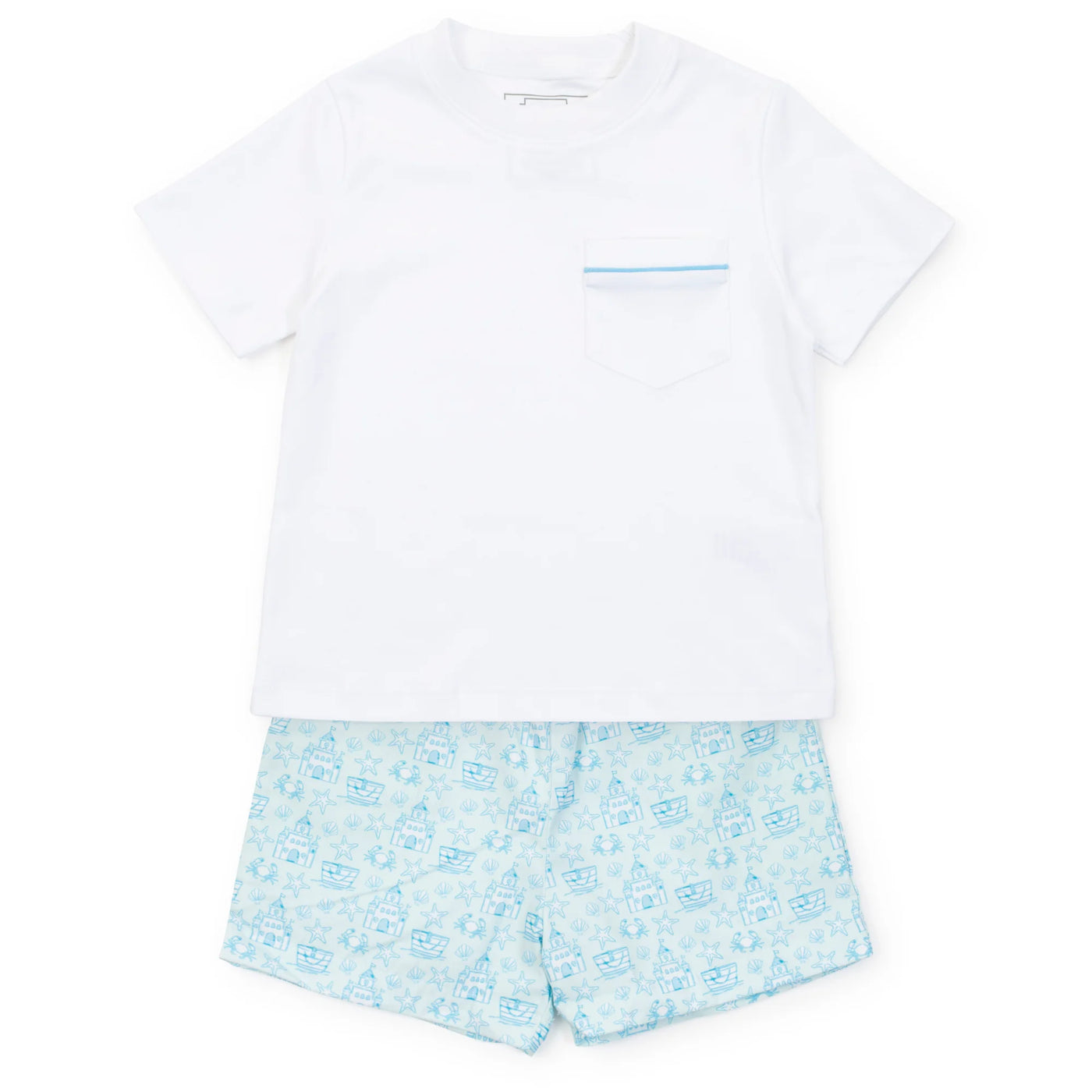 Hudson Short Set Sandcastles Blue