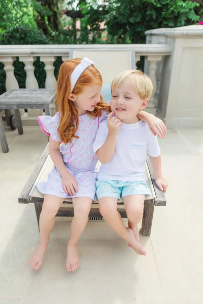 Hudson Short Set Sandcastles Blue