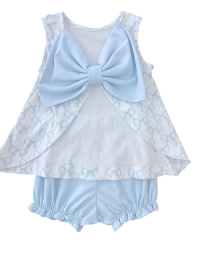 J&L Lottie Bloomer Set Blue Put a Bow on It **PRE-SALE**