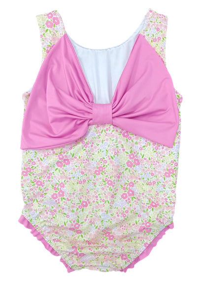 J&L Lottie 1pc Swim Fuchsia Floral