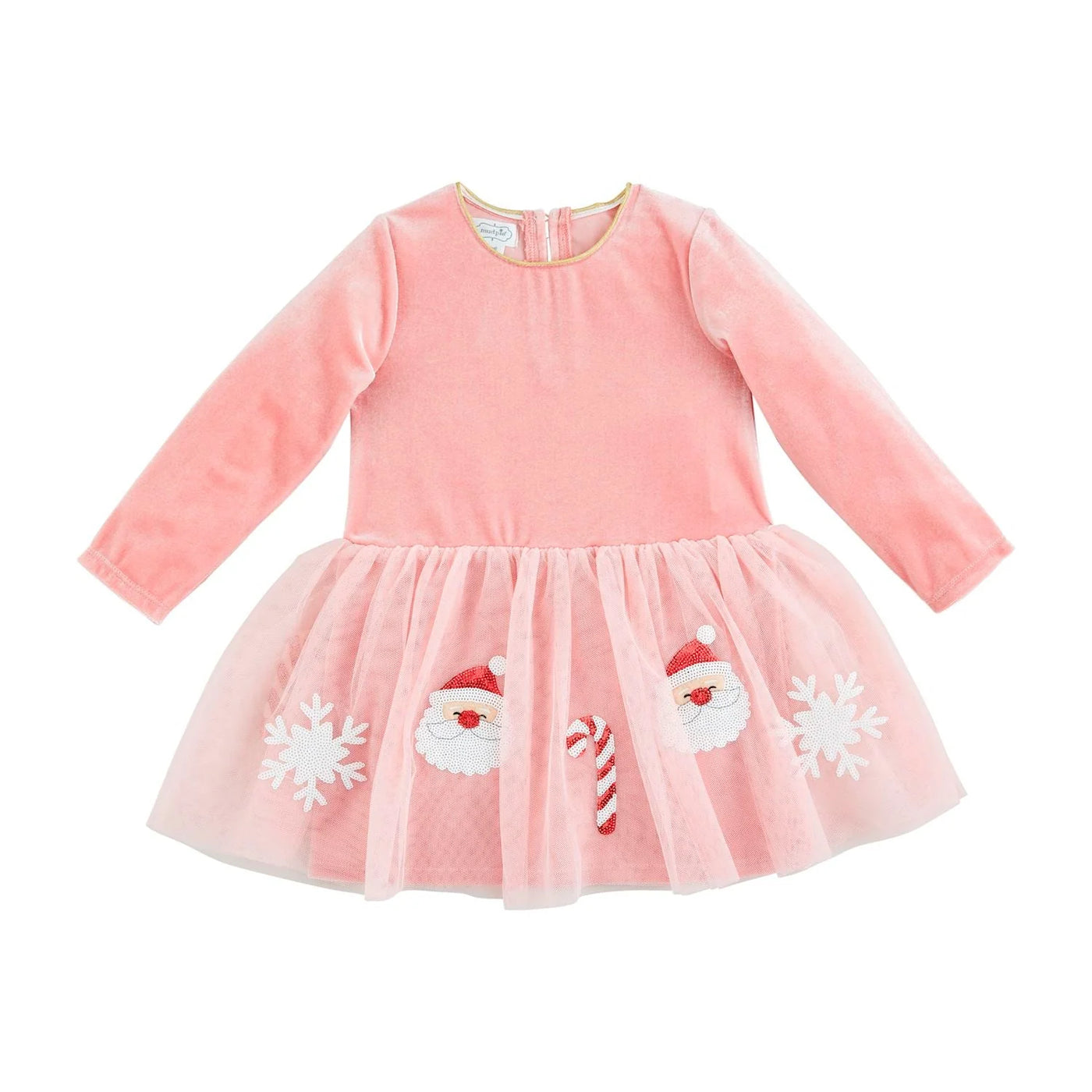 Mudpie Pink Santa Sequin Tutu Dress