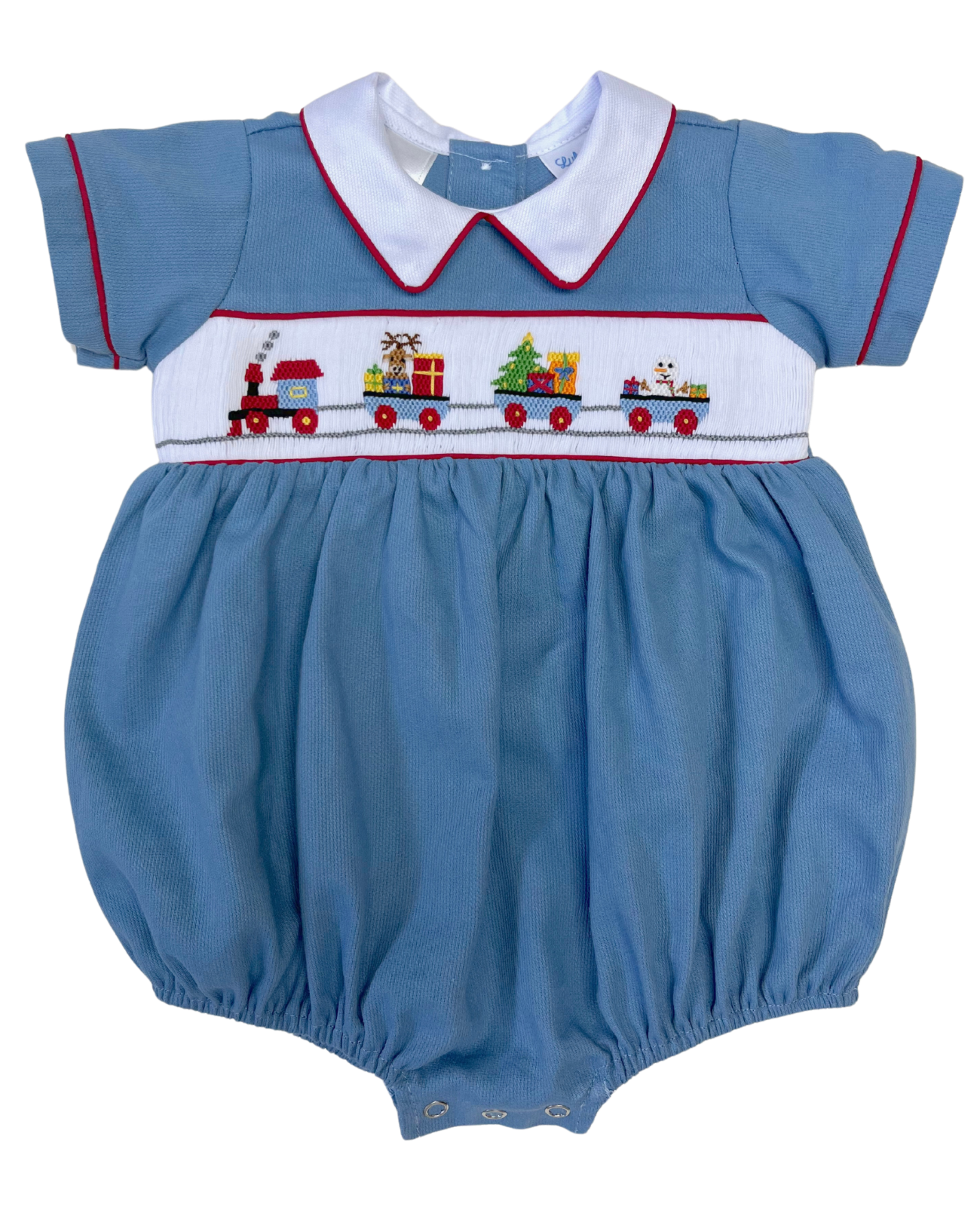 Lulu Bebe Noah Train Smock Bubble