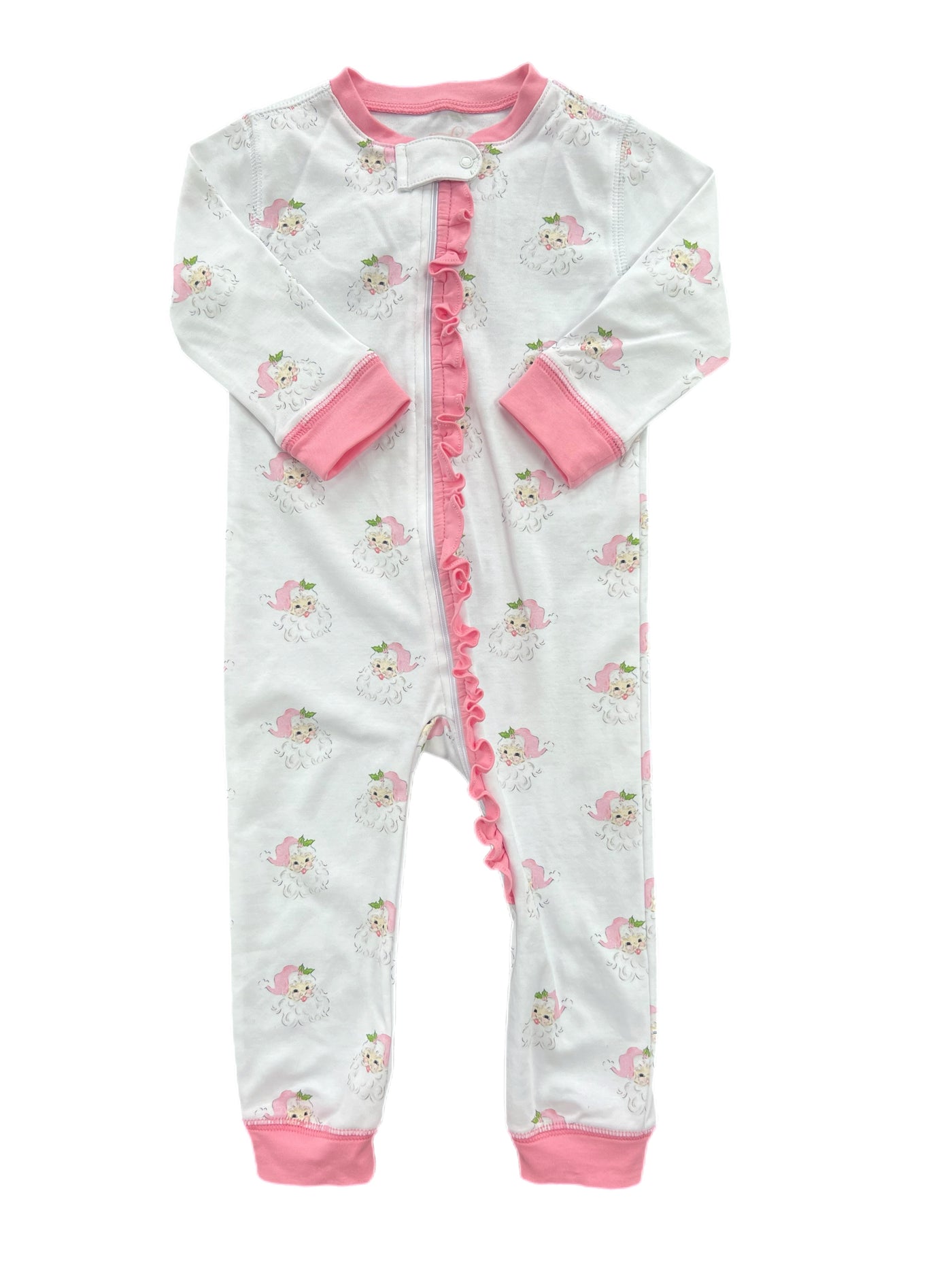 Pink Santa Pima 1pc Zip PJ