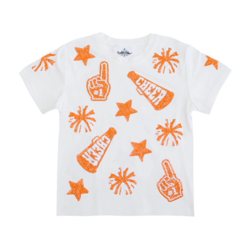 Orange & White Cheer Shirt