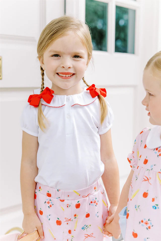 Peter Pan Shirt w/ Red Trim