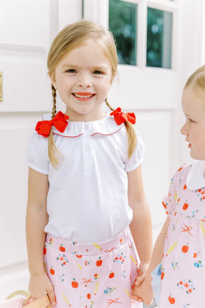 Peter Pan Shirt w/ Red Trim