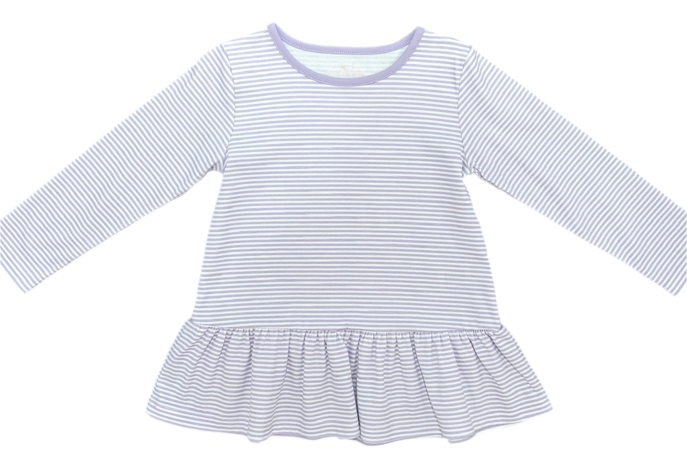 Lavender Stripe Pima Peggie Peplum Top