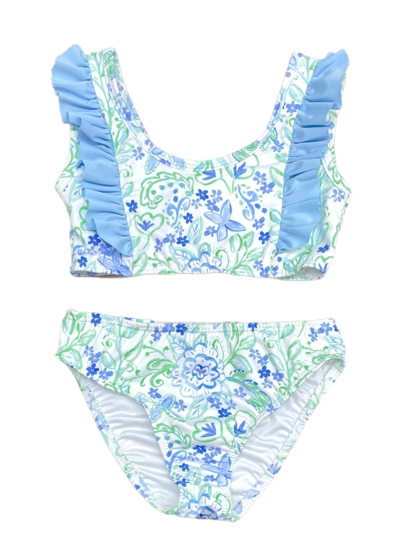 J&L Blue/Green Floral Loren 2Pc Swim **Pre-Sale**