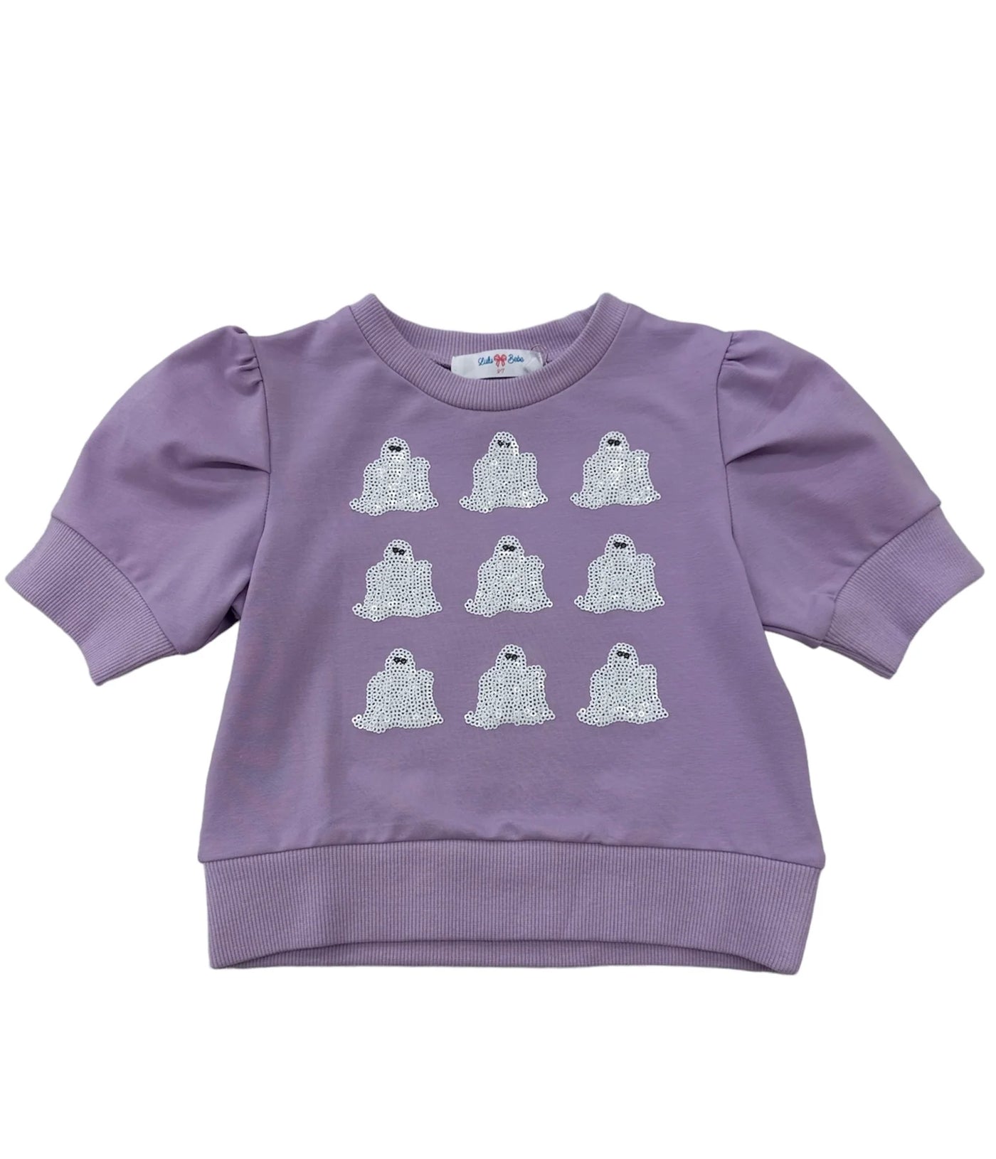 Lulu Bebe Lily Ghost Sequin Puff Shirt