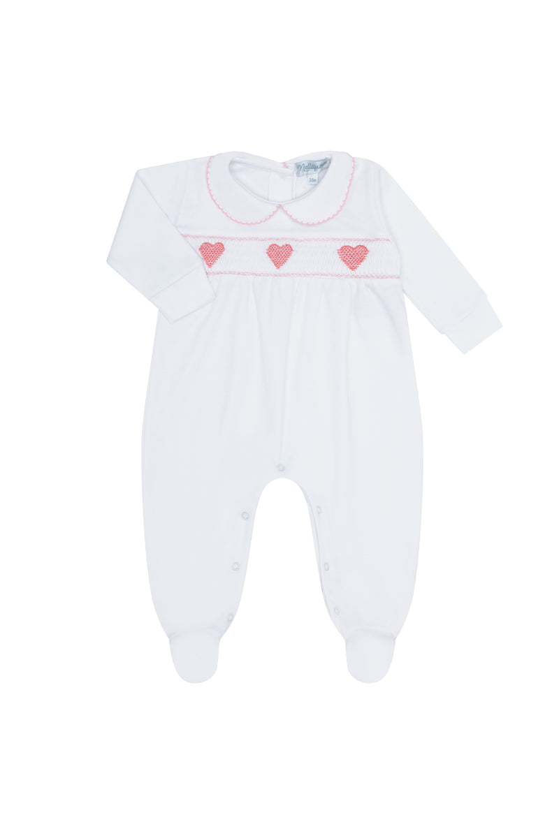 Sweetheart Smocked Footie