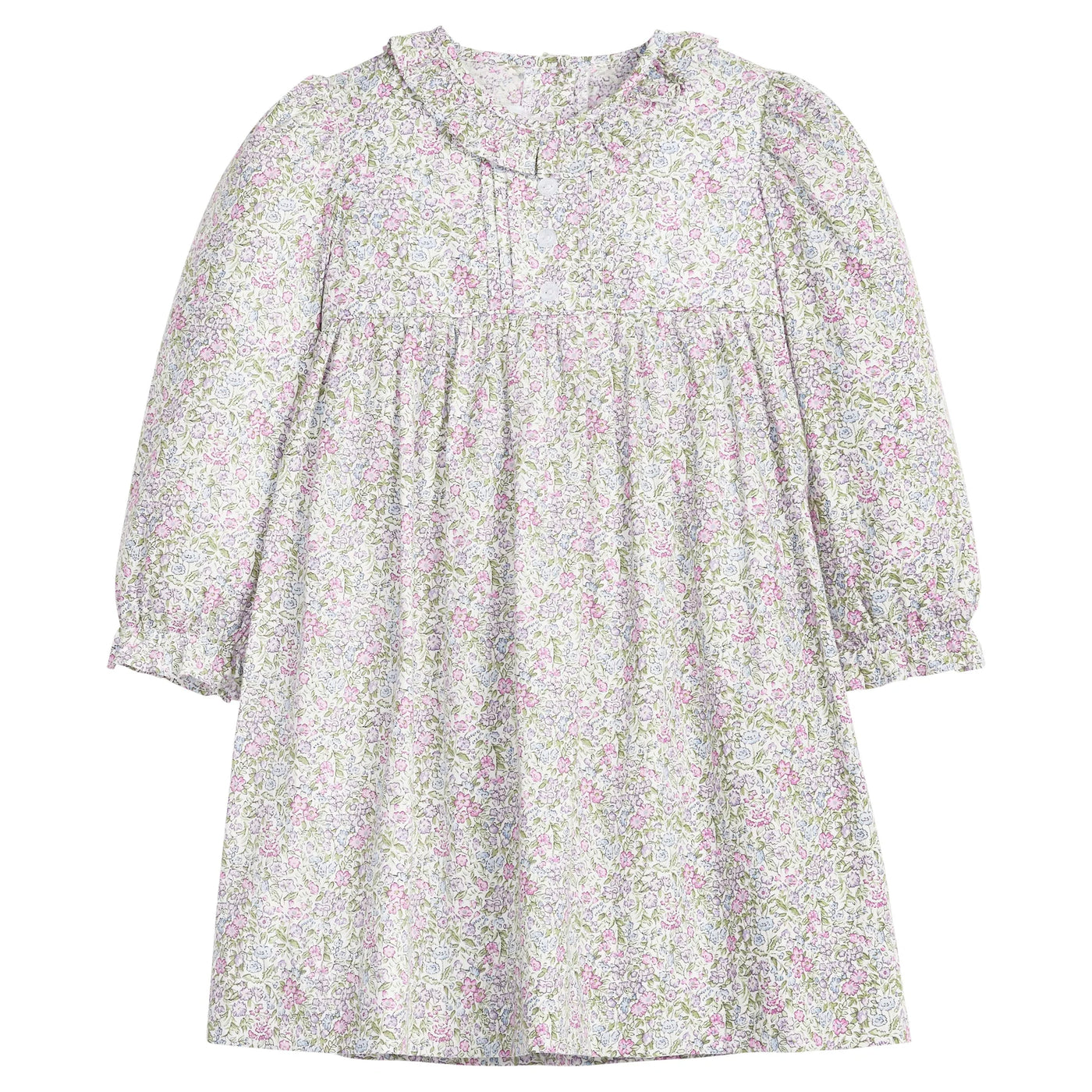 Pleated Caroline Dress - Lavender Gables Floral