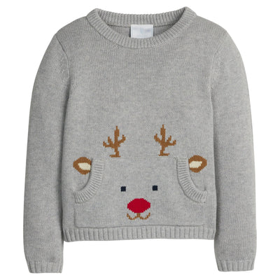 Pocket Intarsia Sweater - Reindeer