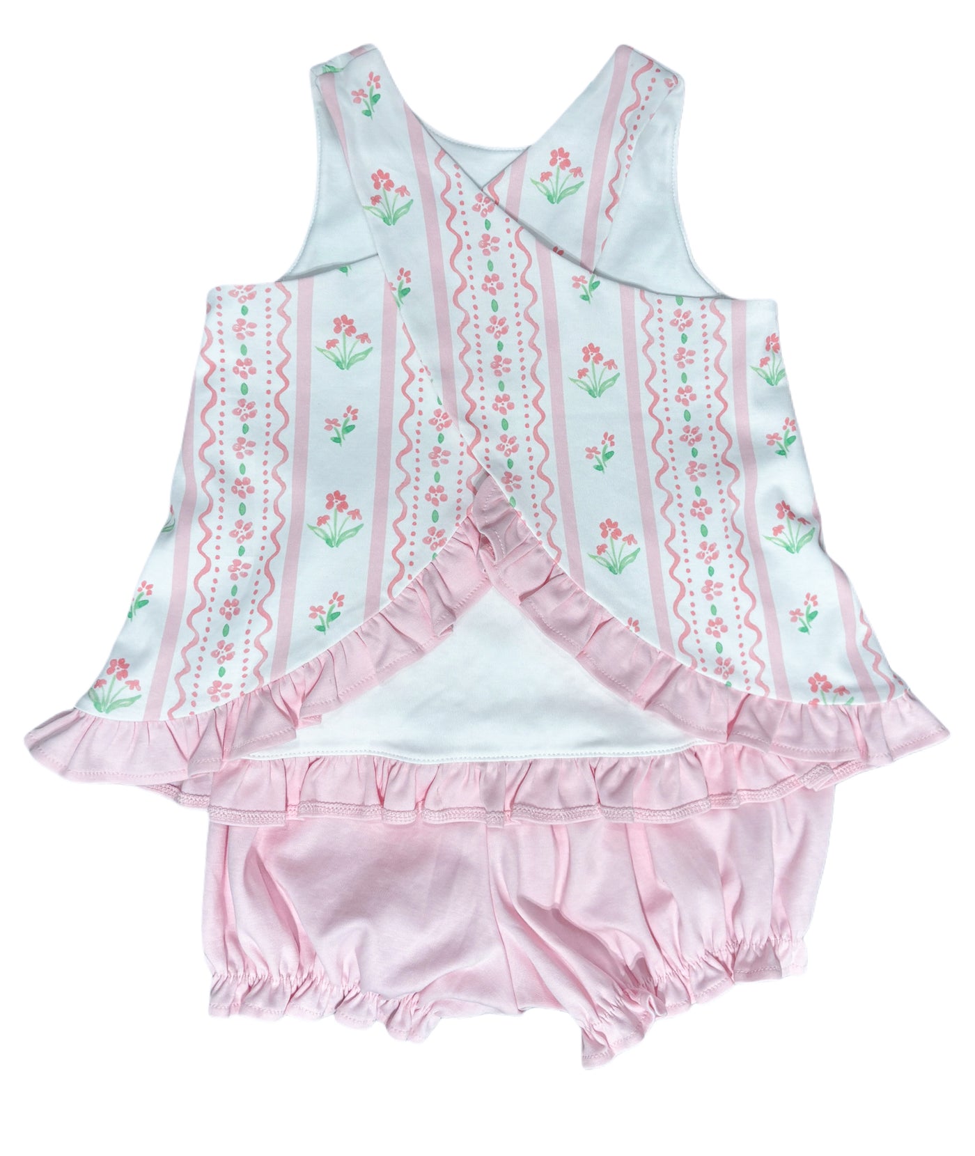 J&L Poppy Bloomer Set Pink Floral Scallop **PRE-SALE**