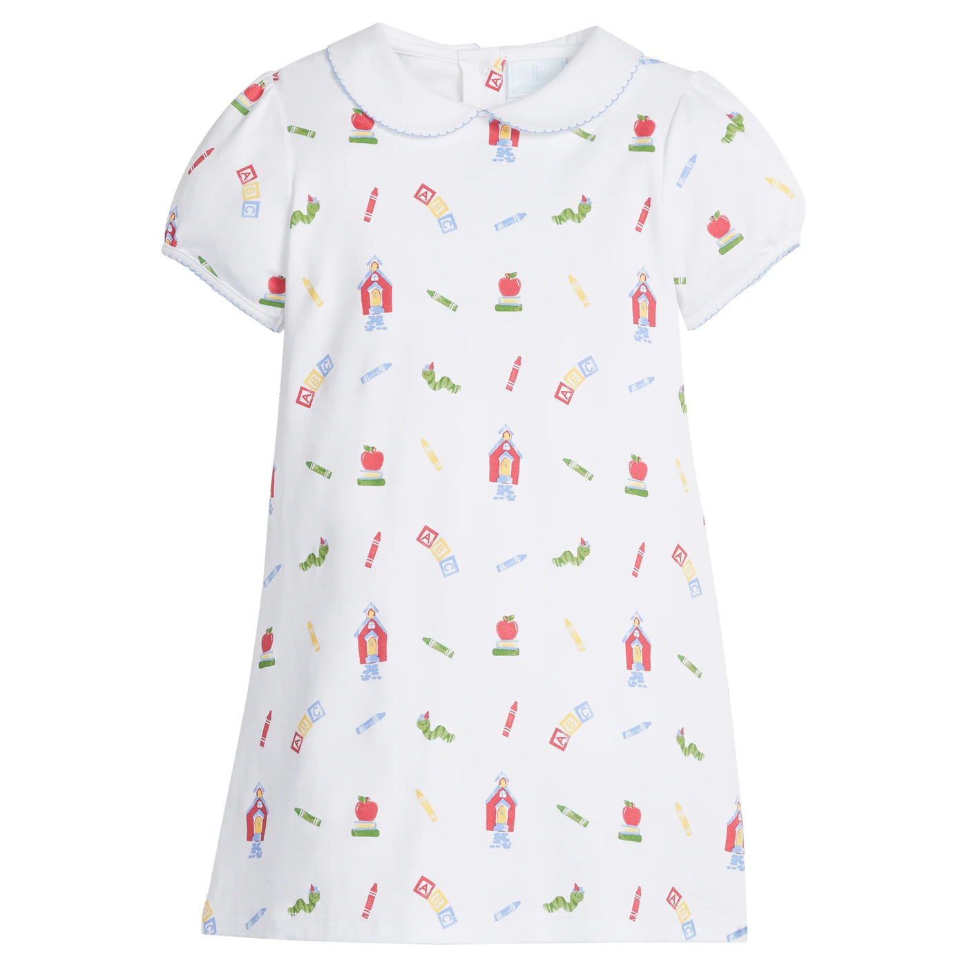 Printed Peter Pan Dress  -  School Days