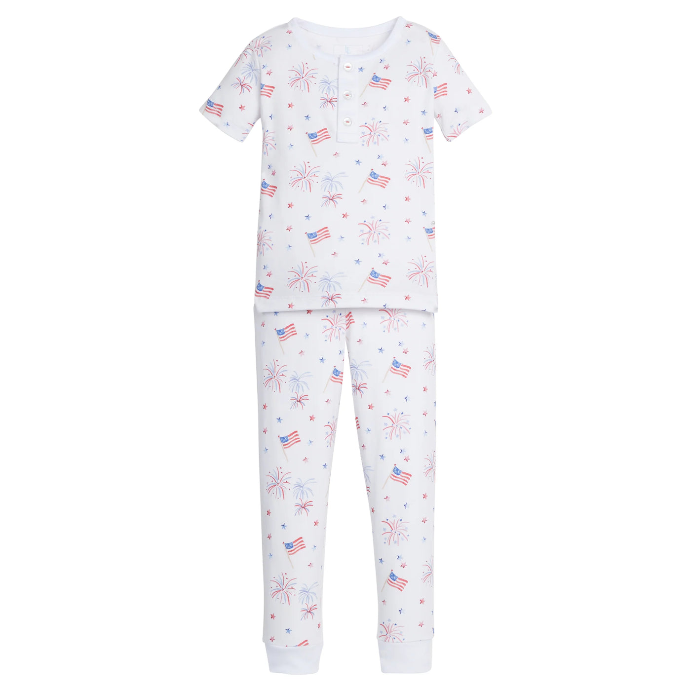 Short Sleeve Printed Jammies - Flags