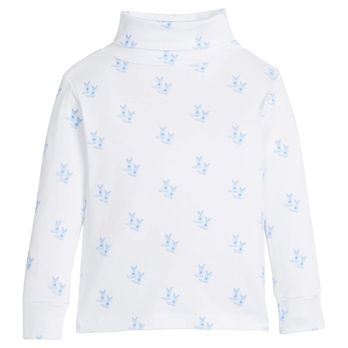 Printed Turtleneck - Blue Cowboy Boots