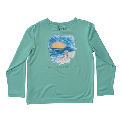 Perf L/S Fishing Tee - Green Spruce