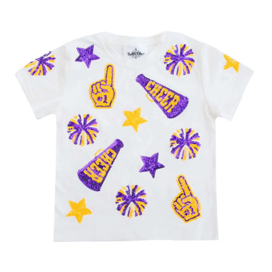 Purple Yellow Cheer Shirt