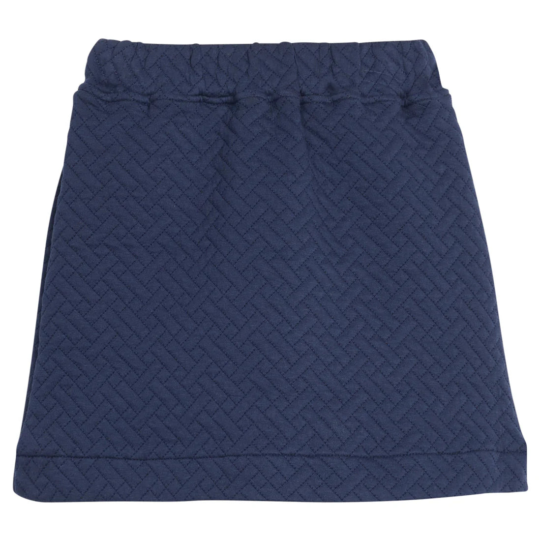 Quilted Mini Skirt - Navy Trellis