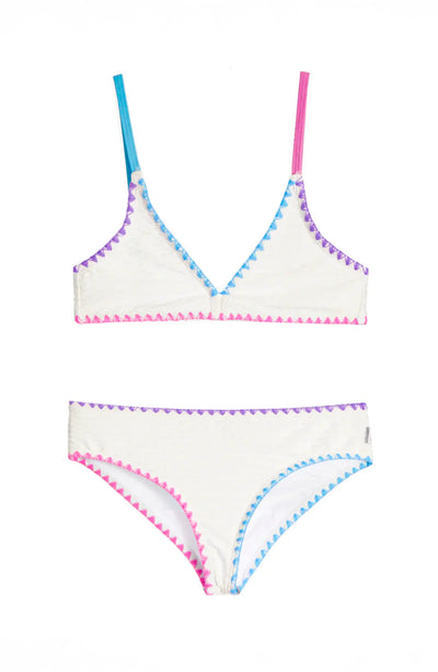 Rani Embroidered Bikini in White