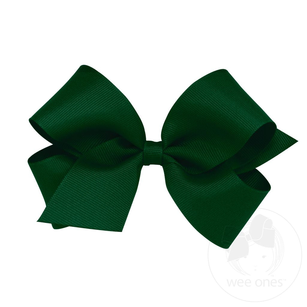 Medium Grosgrain Bow - Forest Green