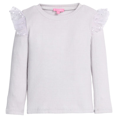 Sadie Top  - Grey & Silver Sparkle Stars