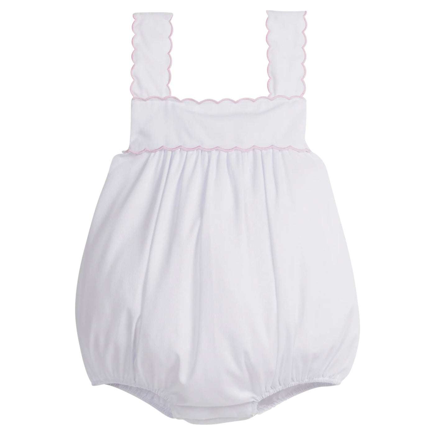 Scallop Bubble - White with Light Pink