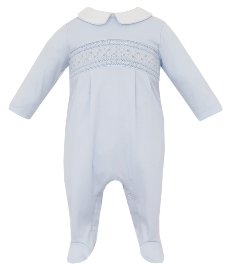 Marcos Knit Boy Long Footie - Lt. Blue