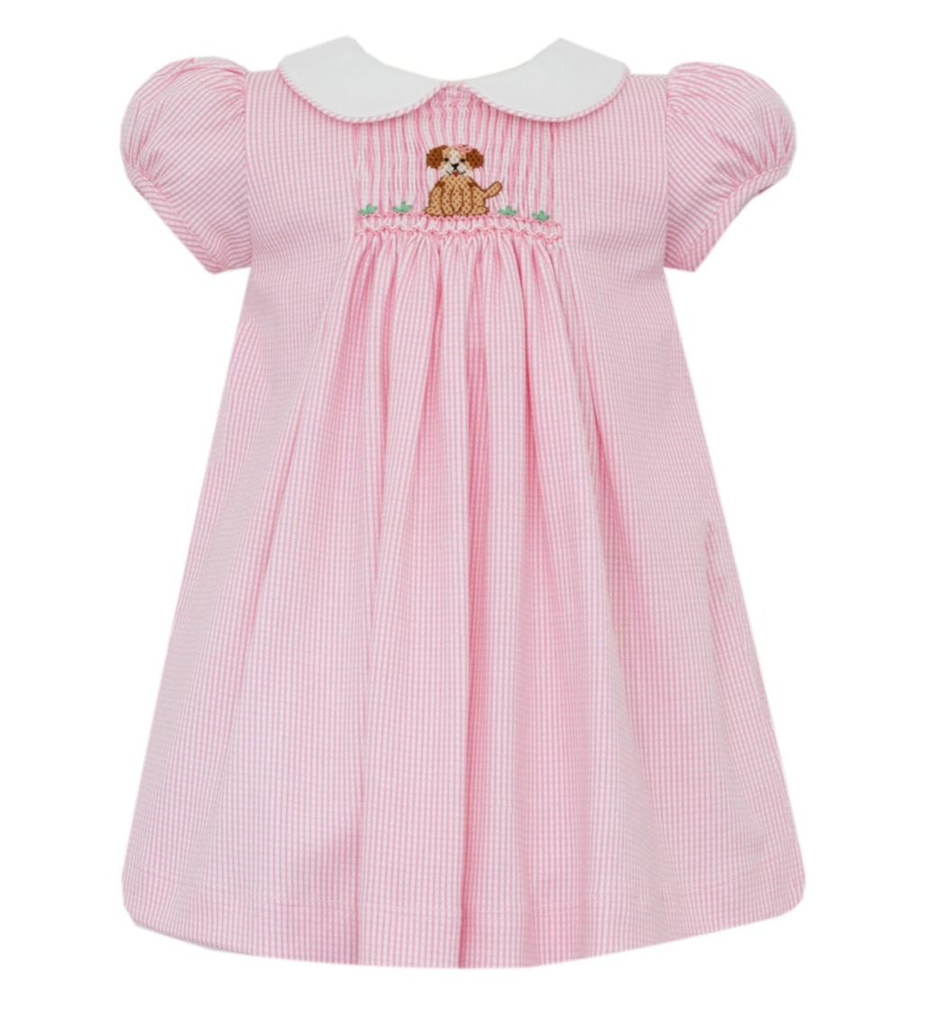 Pink Check Knit FloatDress  - Puppies