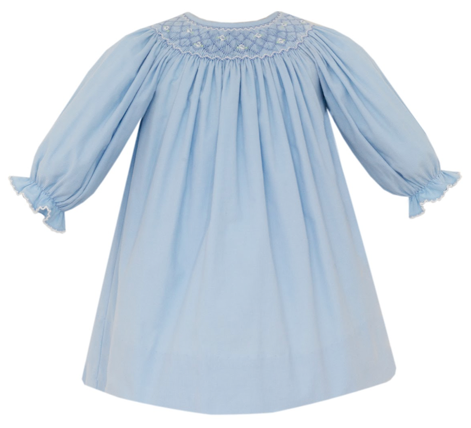 Tiffany Blue Corduroy Bishop Dress