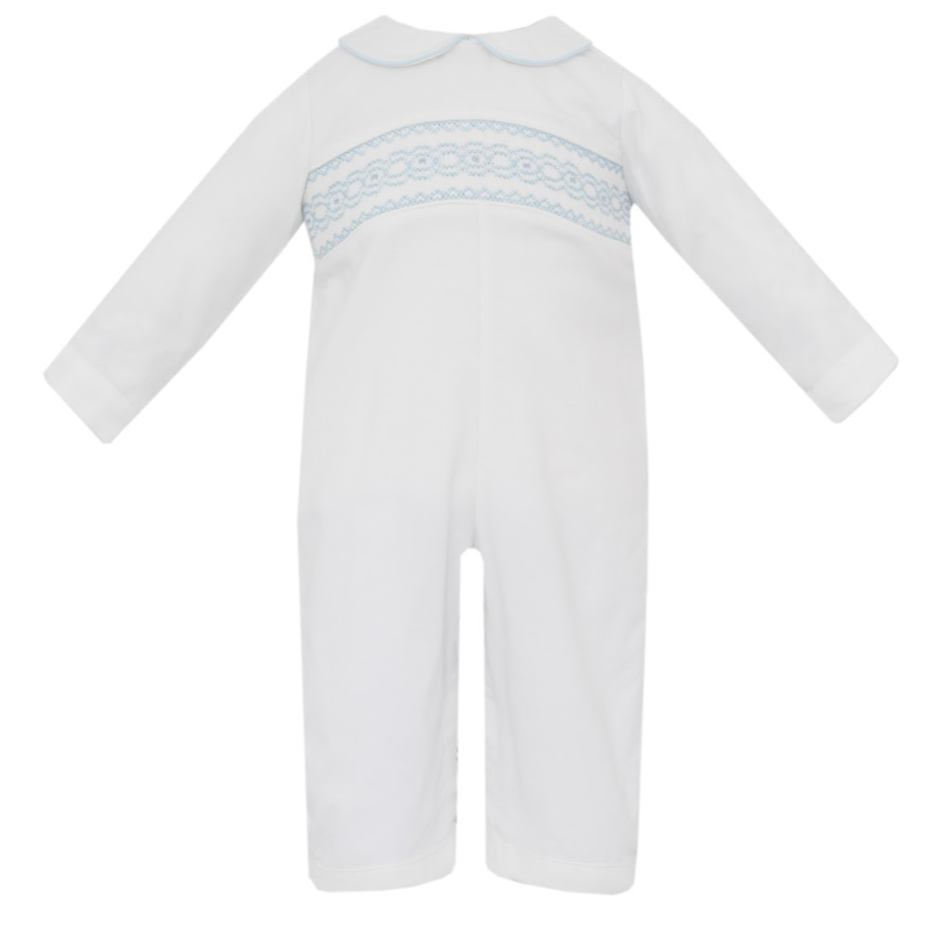 Luke  White Corduroy Long Romper