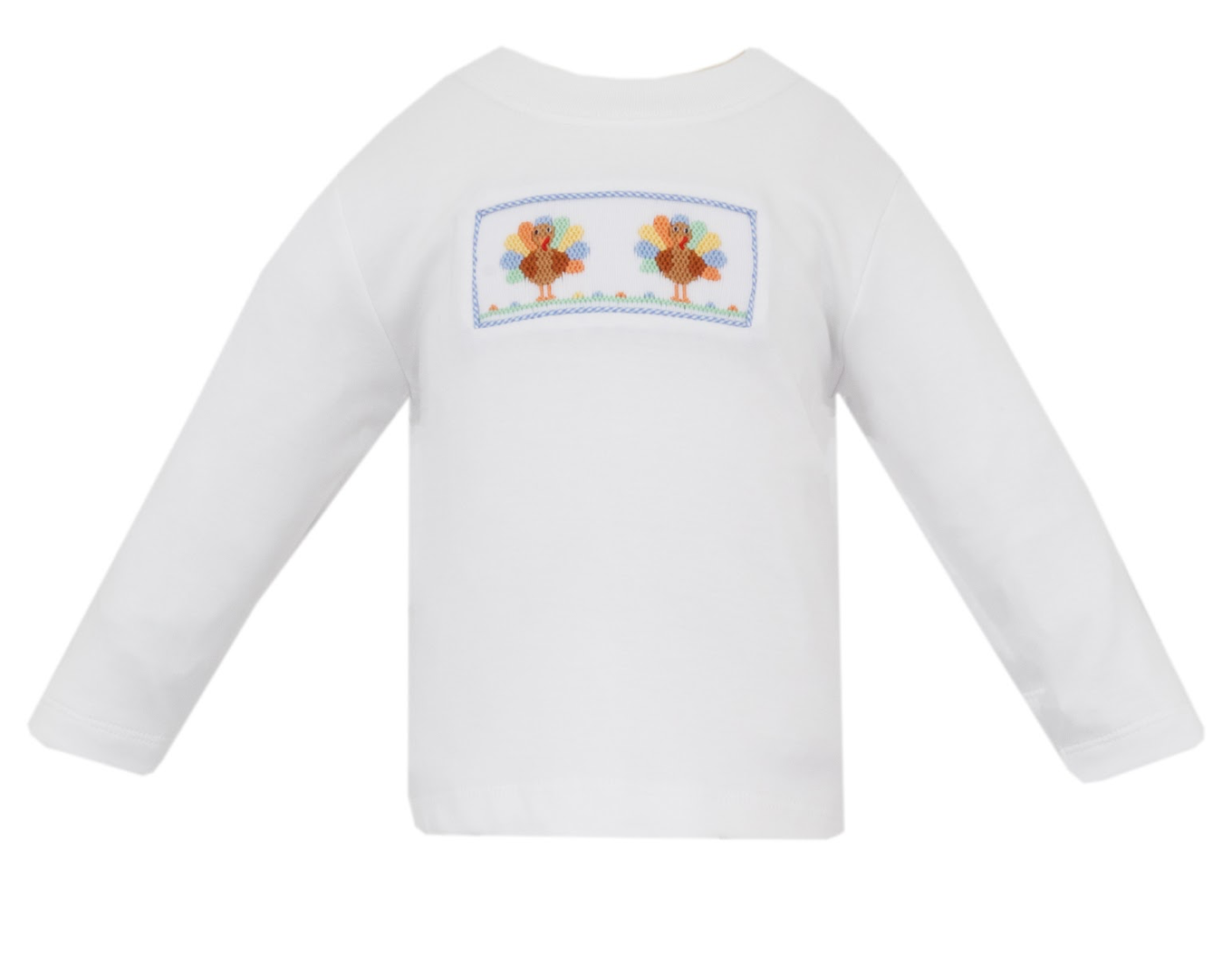Boys White L/S Knit Tee - Turkey