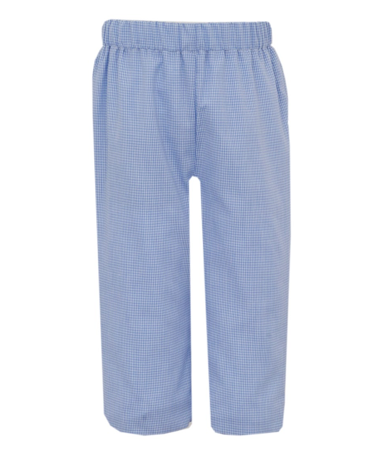 Blue Gingham Lined Pants - Turkey