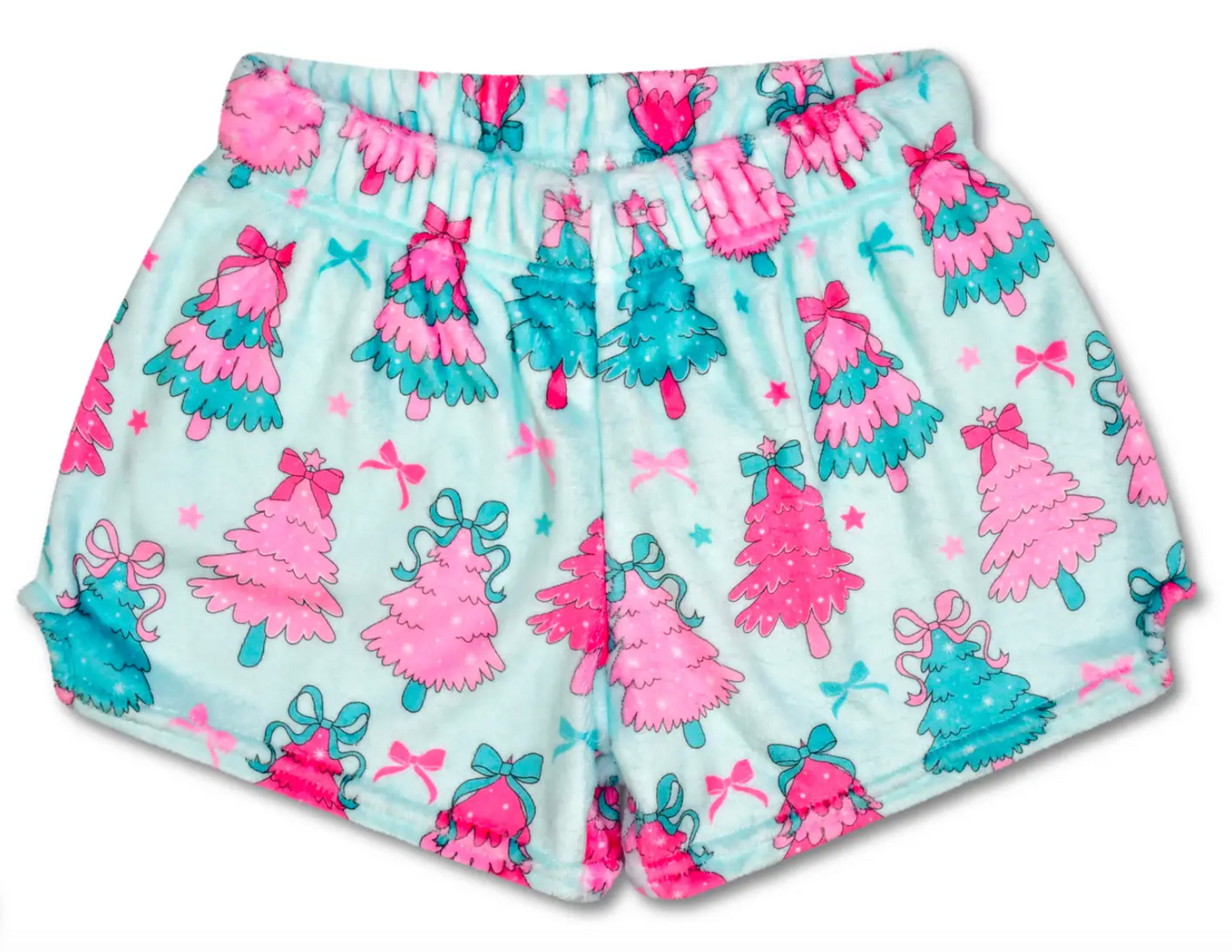 Plush PJ Shorts - Fancy Trees