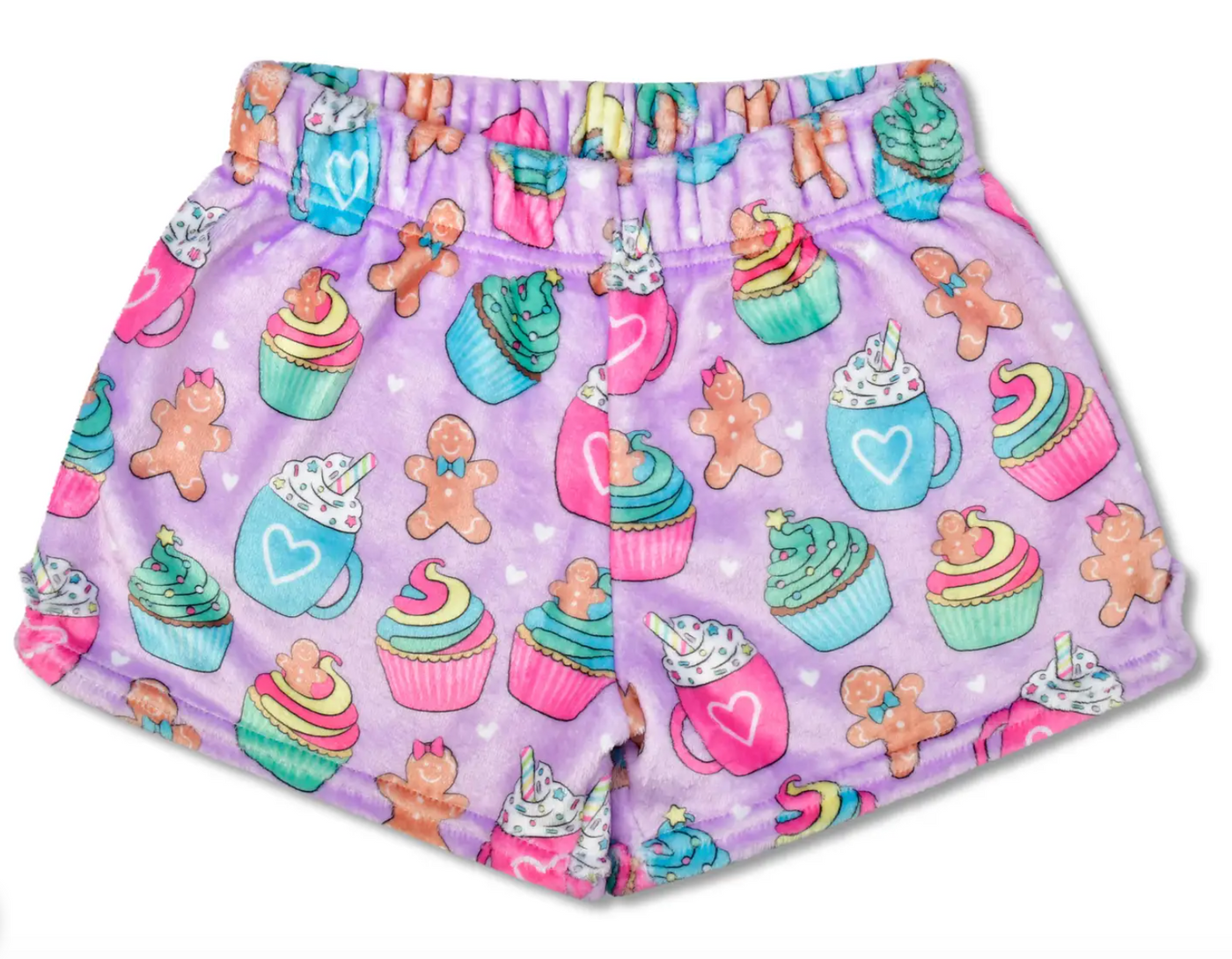 Plush PJ Shorts - Gingerbread Cafe