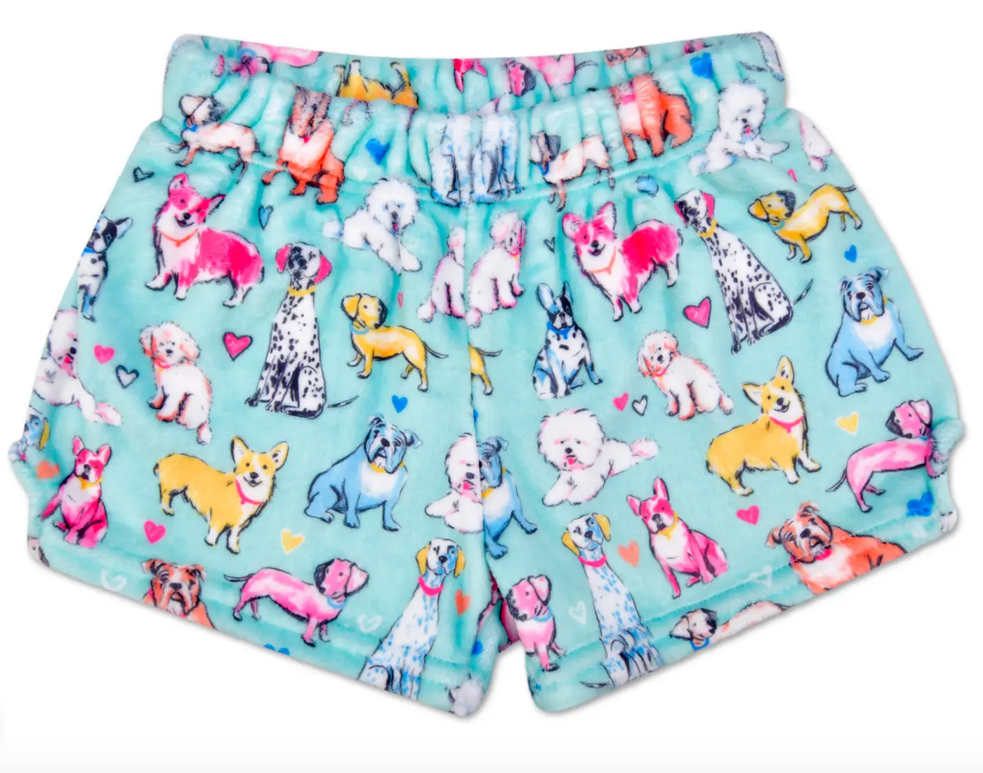 Plush PJ Shorts - Pretty Pups