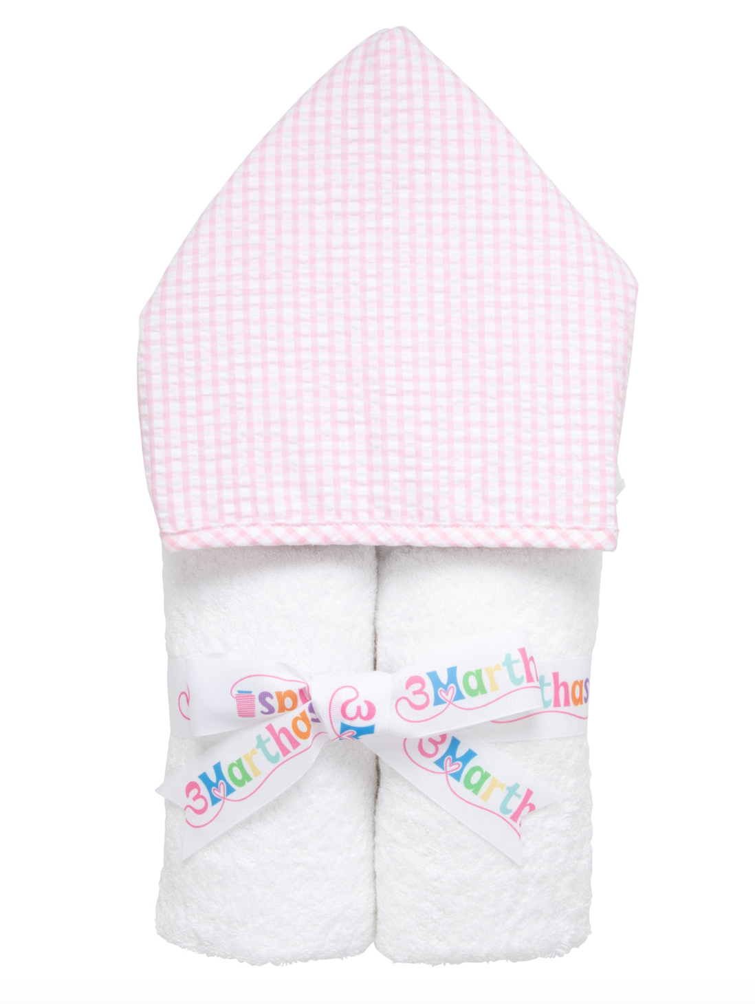 Everykid Hooded Towel - Pink Check
