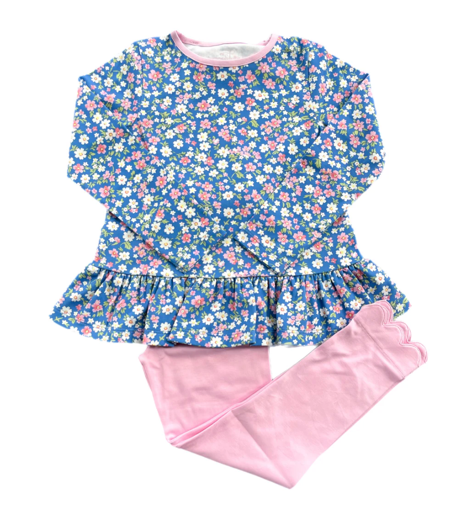 Peggy Peplum Legging Set - Fall Floral