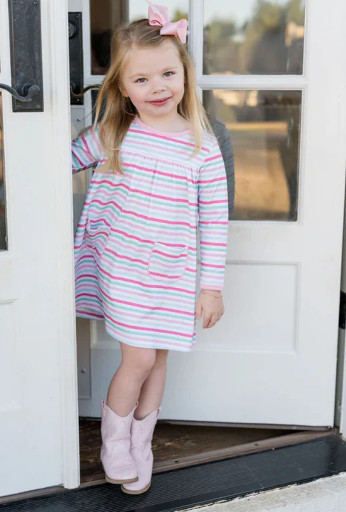 Lennon Dress - Stripe Knit