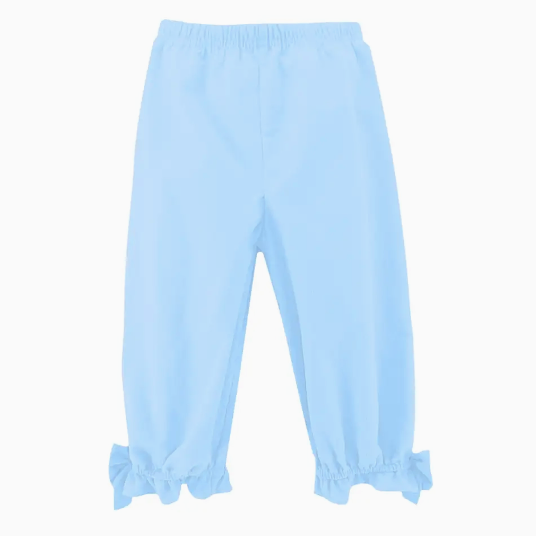 Noelle Bow Pant - Light Blue Knit